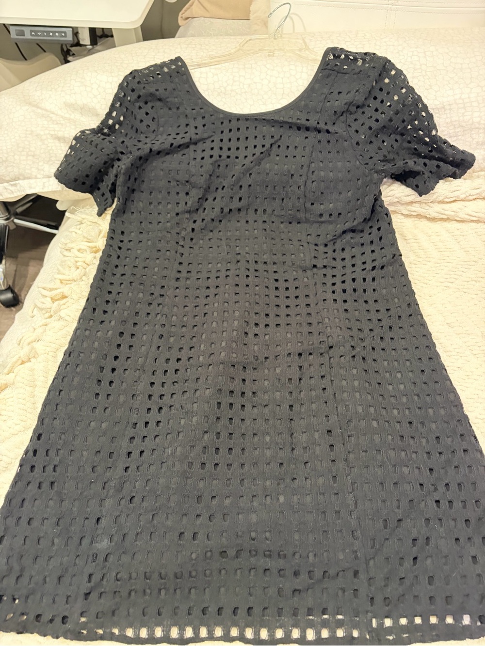 BCBGeneration Black Eyelet Mini Dress